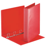 Esselte Essentials Presentation Ring Binder Polypropylene 4 D-Ring A4 30mm Rings Red (Pack 10) 49713 DD